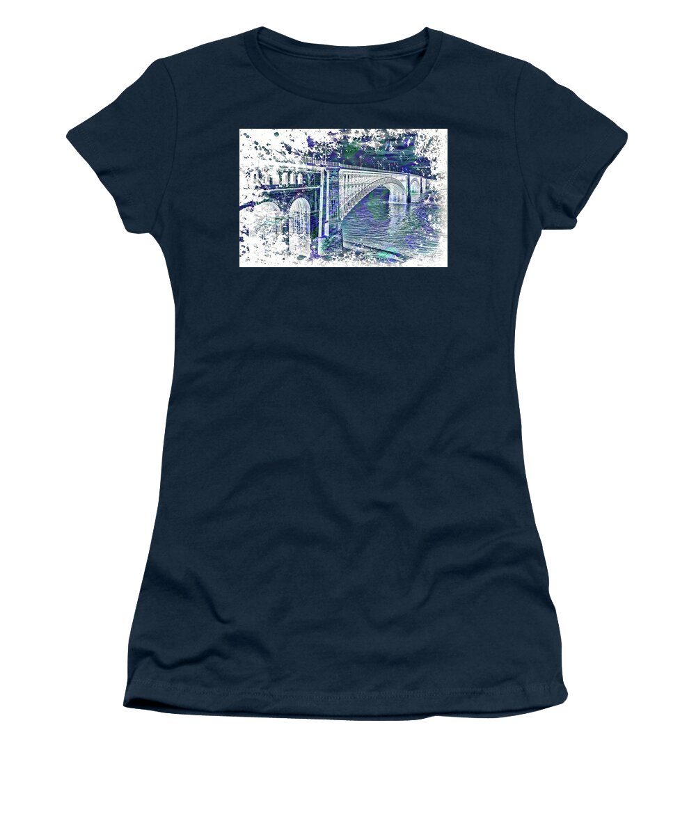 Eads Bridge Women's T-Shirt featuring the digital art Eads Bridge by Randall Allen