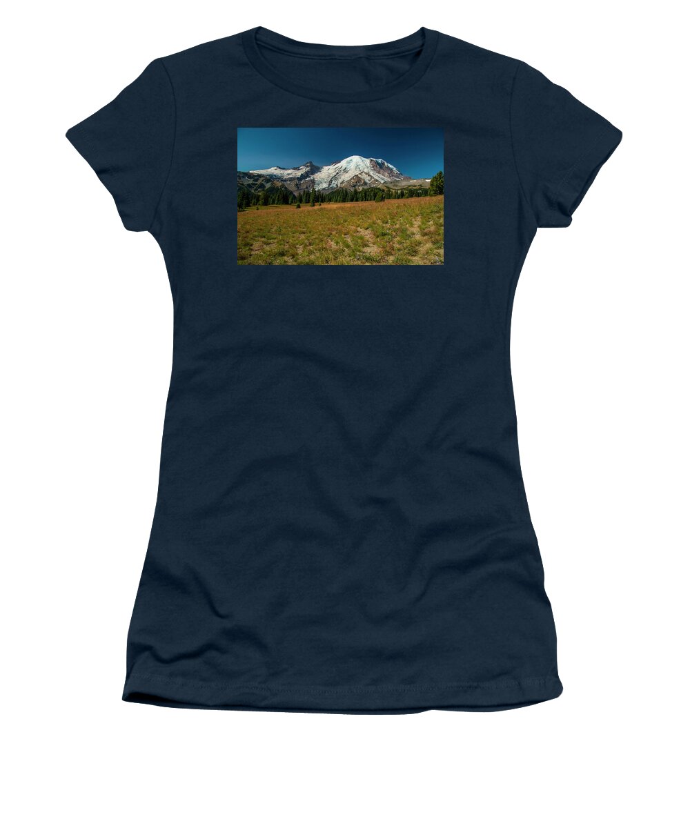 Mount Rainier National Park Women's T-Shirt featuring the photograph Early in the Morning by Doug Scrima