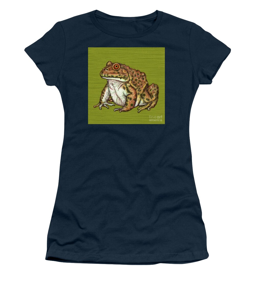 Frog Women's T-Shirt featuring the painting East Asian Bullfrog by Amy E Fraser