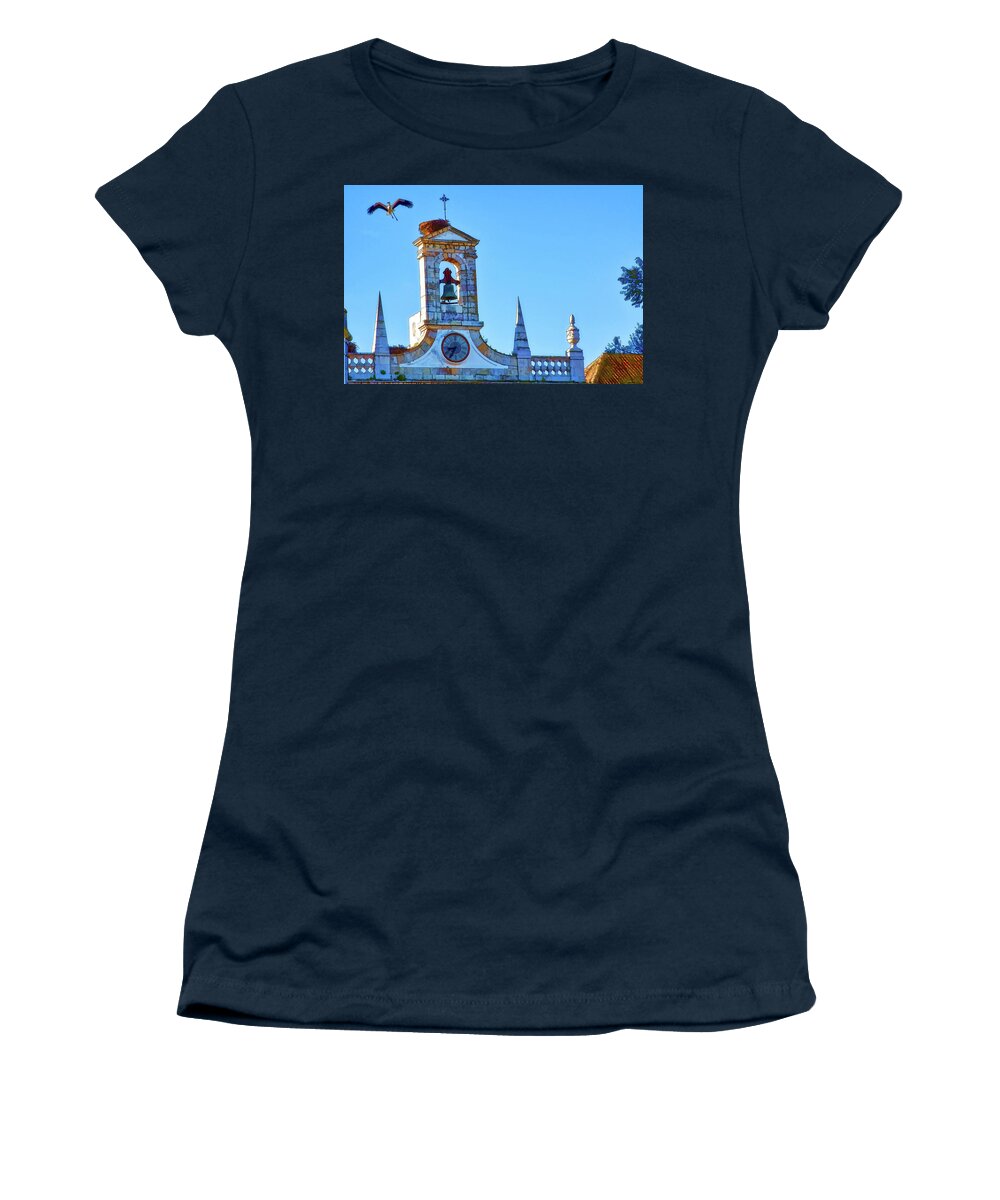 Faro Portugal Women's T-Shirt featuring the photograph Easter Day Messenger, Faro, Portugal by Tatiana Travelways