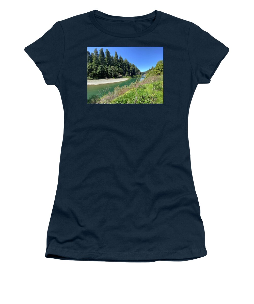 Eel River Women's T-Shirt featuring the photograph Eel River by Daniele Smith