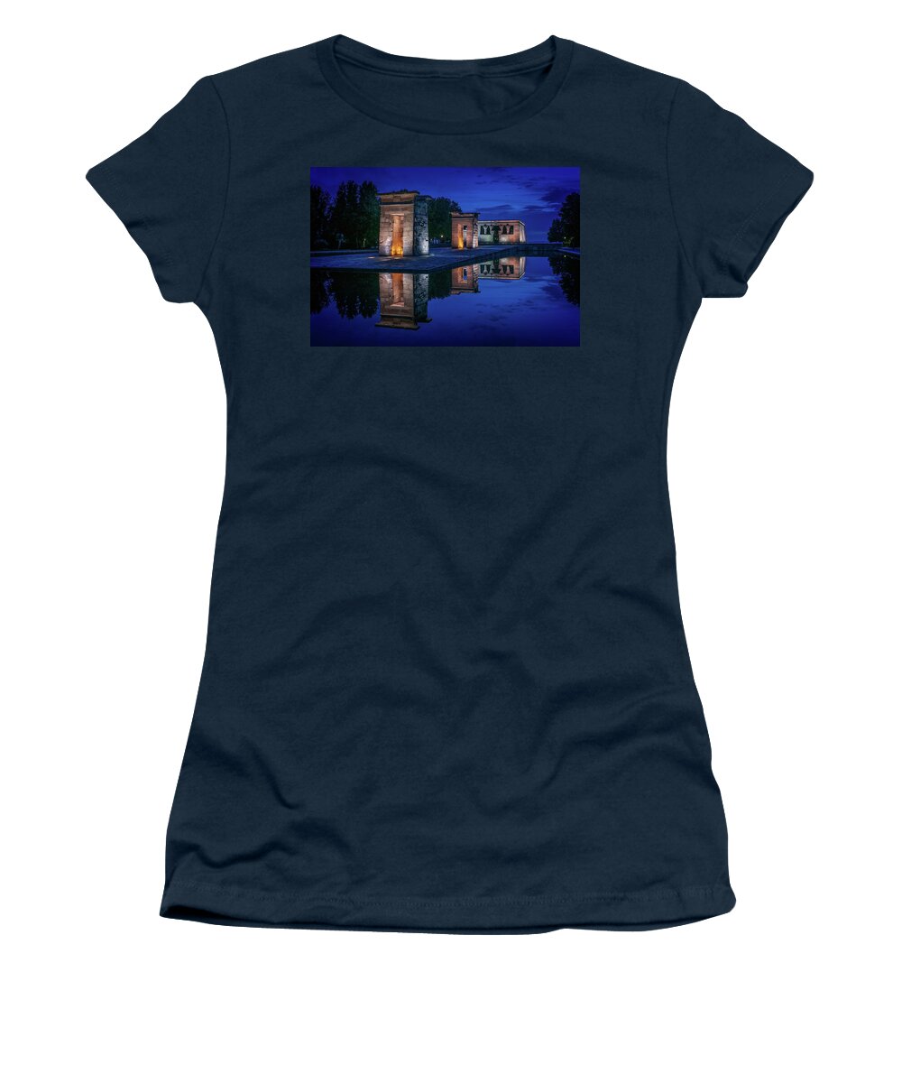 Ancient Women's T-Shirt featuring the digital art Egyptian Temple of Madrid by Kevin McClish