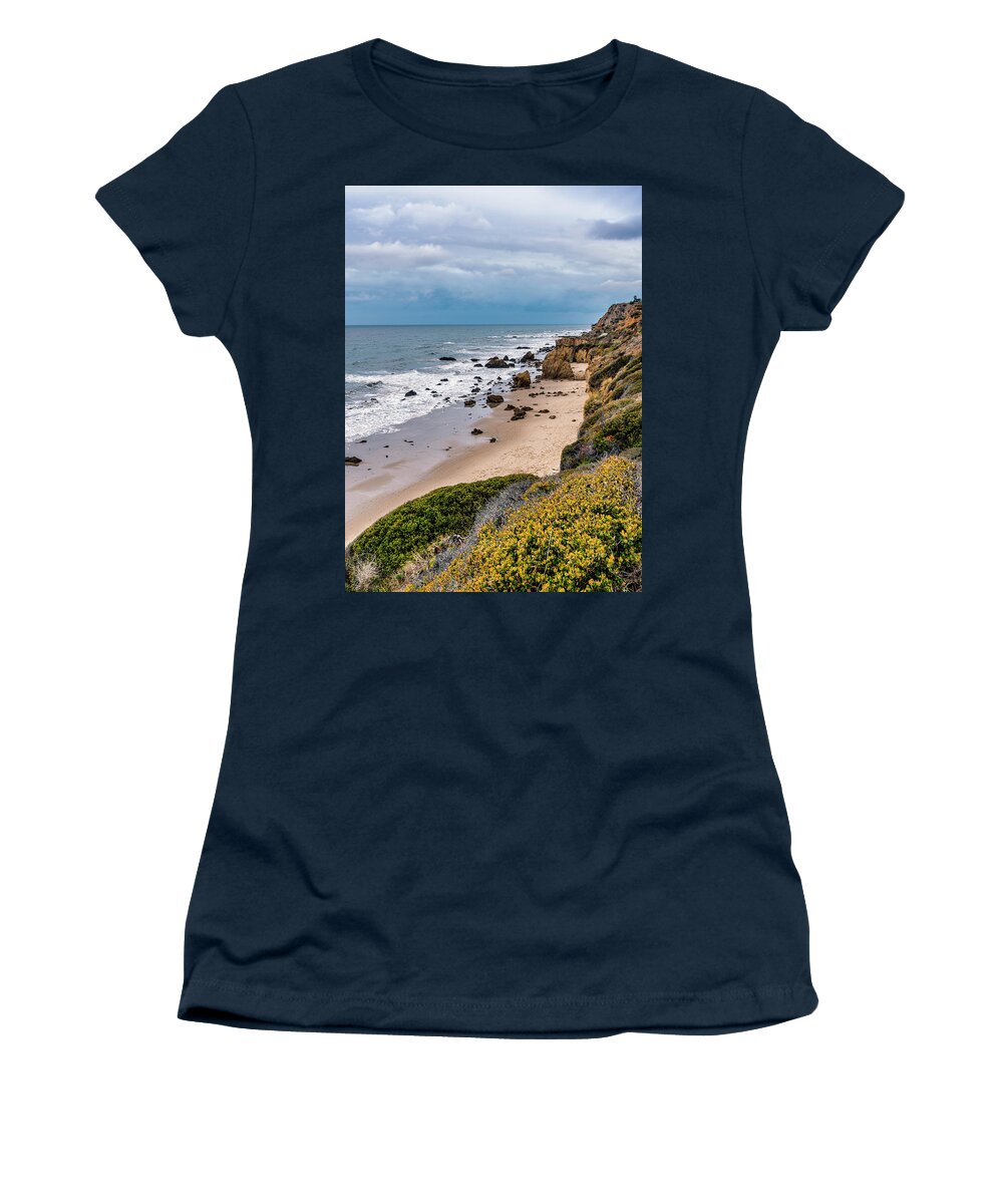 El Matador Beach Women's T-Shirt featuring the photograph El Matador At Low Tide by Gene Parks