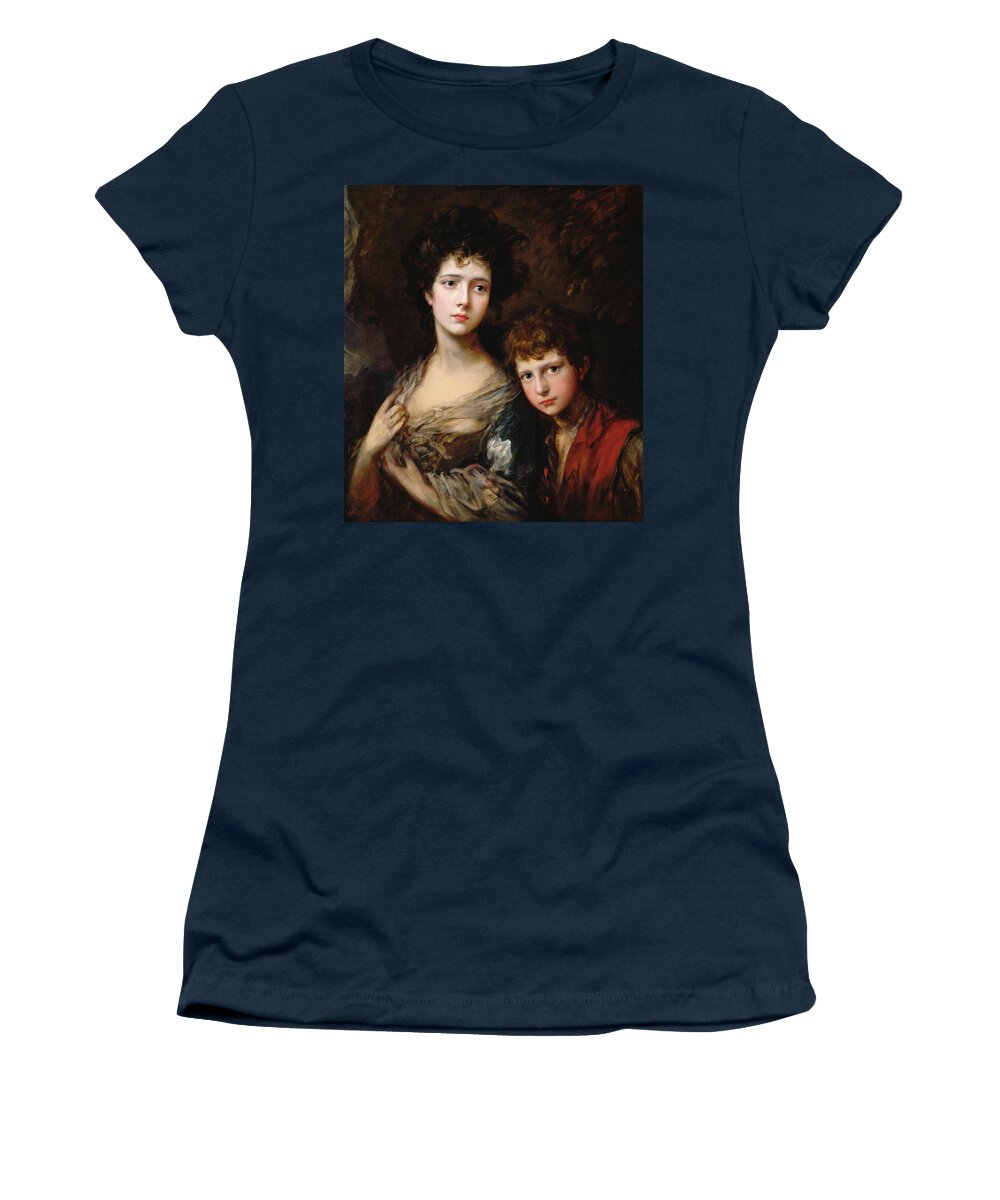 Thomas Gainsborough Women's T-Shirt featuring the painting Elizabeth and Thomas Linley by Thomas Gainsborough