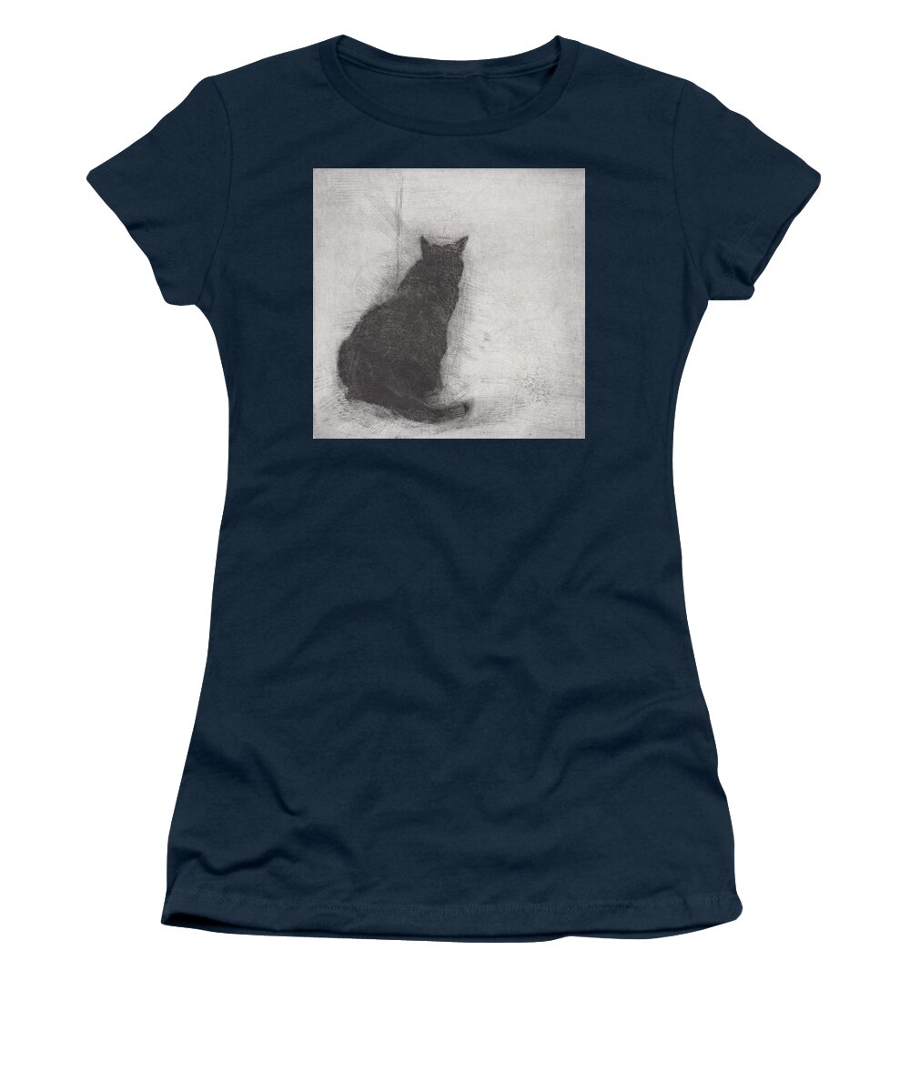 Cat Women's T-Shirt featuring the drawing Ellen Peabody Endicott - etching by David Ladmore
