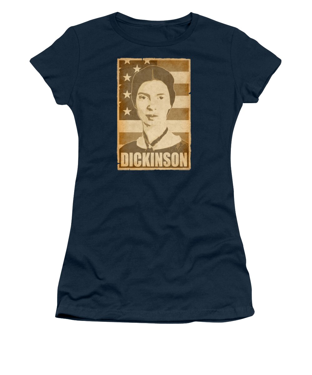 Emelie Women's T-Shirt featuring the digital art Emelie Dickinson America by Filip Schpindel