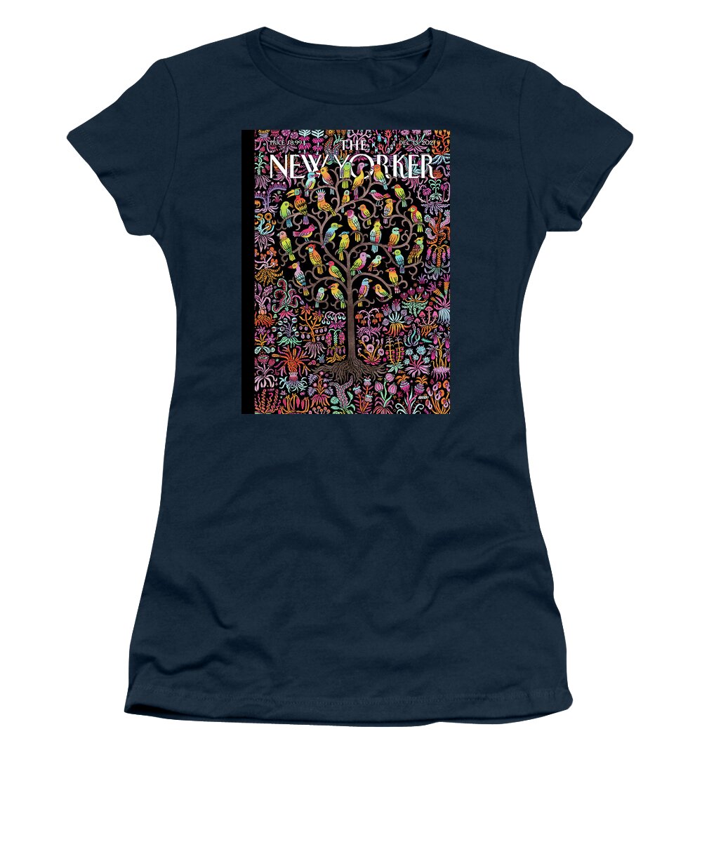 Tree Women's T-Shirt featuring the painting Enchanted Garden by Edward Steed