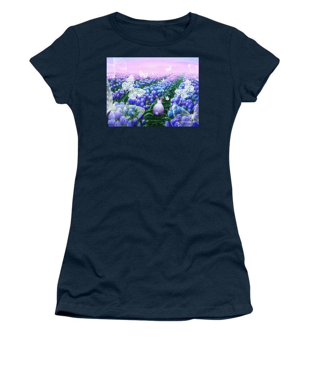 Landscape Women's T-Shirt featuring the painting Endless Dream by Yoonhee Ko