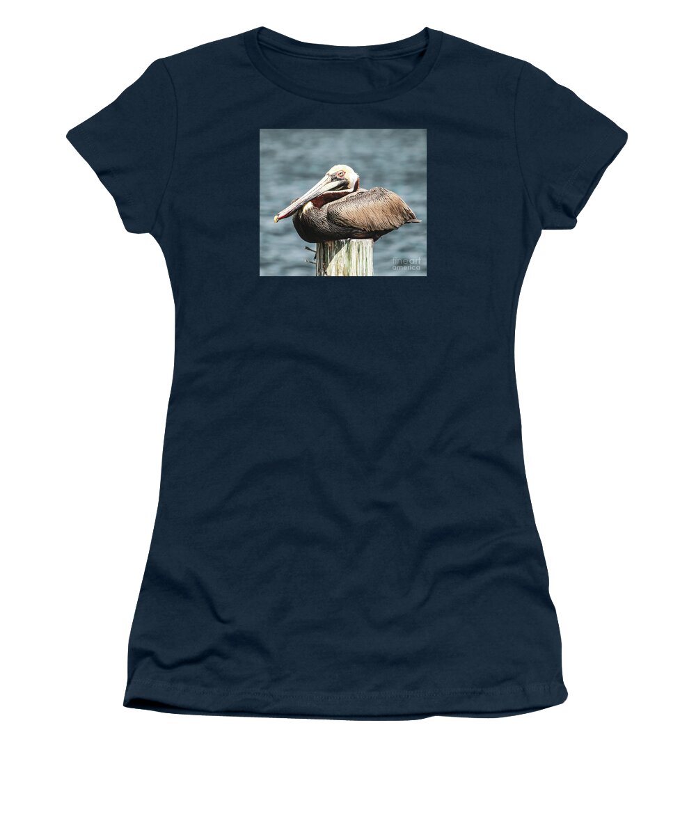 Brown Pelican Women's T-Shirt featuring the photograph Enjoy Life's Moments by Joanne Carey