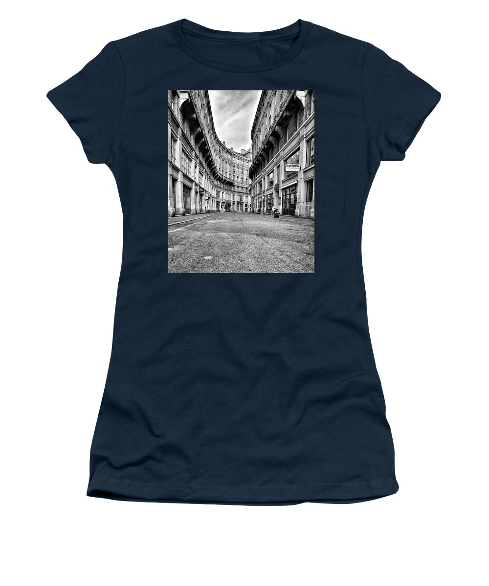 Budapest Women's T-Shirt featuring the photograph Empty Streets - Budapest 2020 by Tito Slack