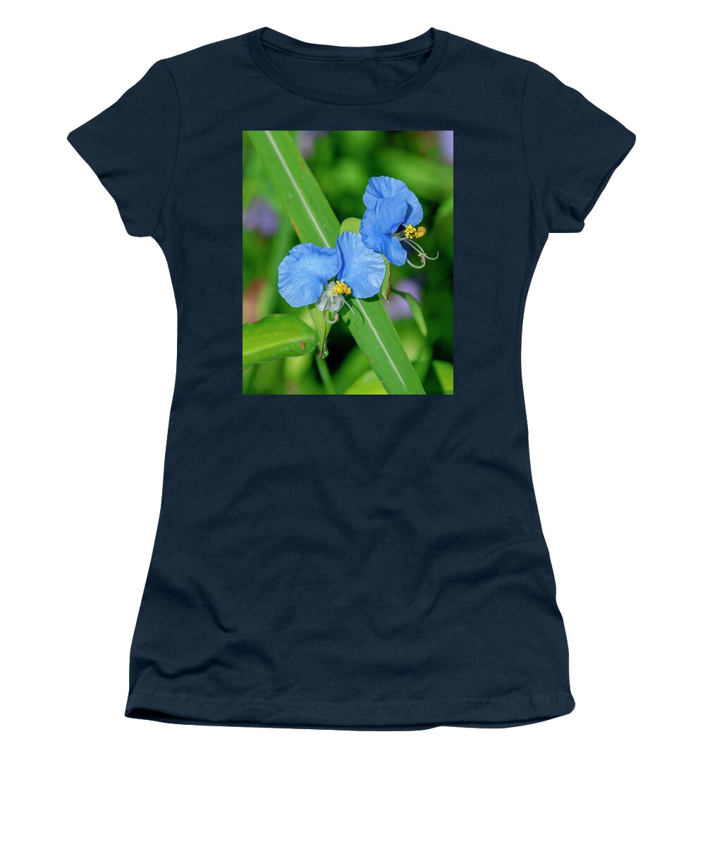 Spiderwort Family Women's T-Shirt featuring the photograph Erect Dayflower DFL1217 by Gerry Gantt