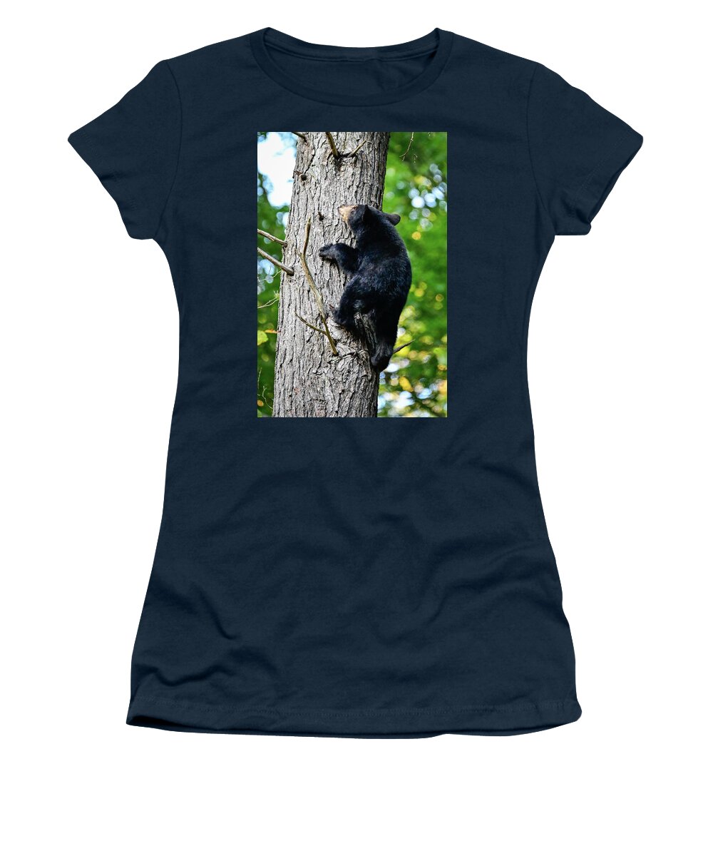 Wildlife Women's T-Shirt featuring the photograph Escaping Danger by Ed Stokes