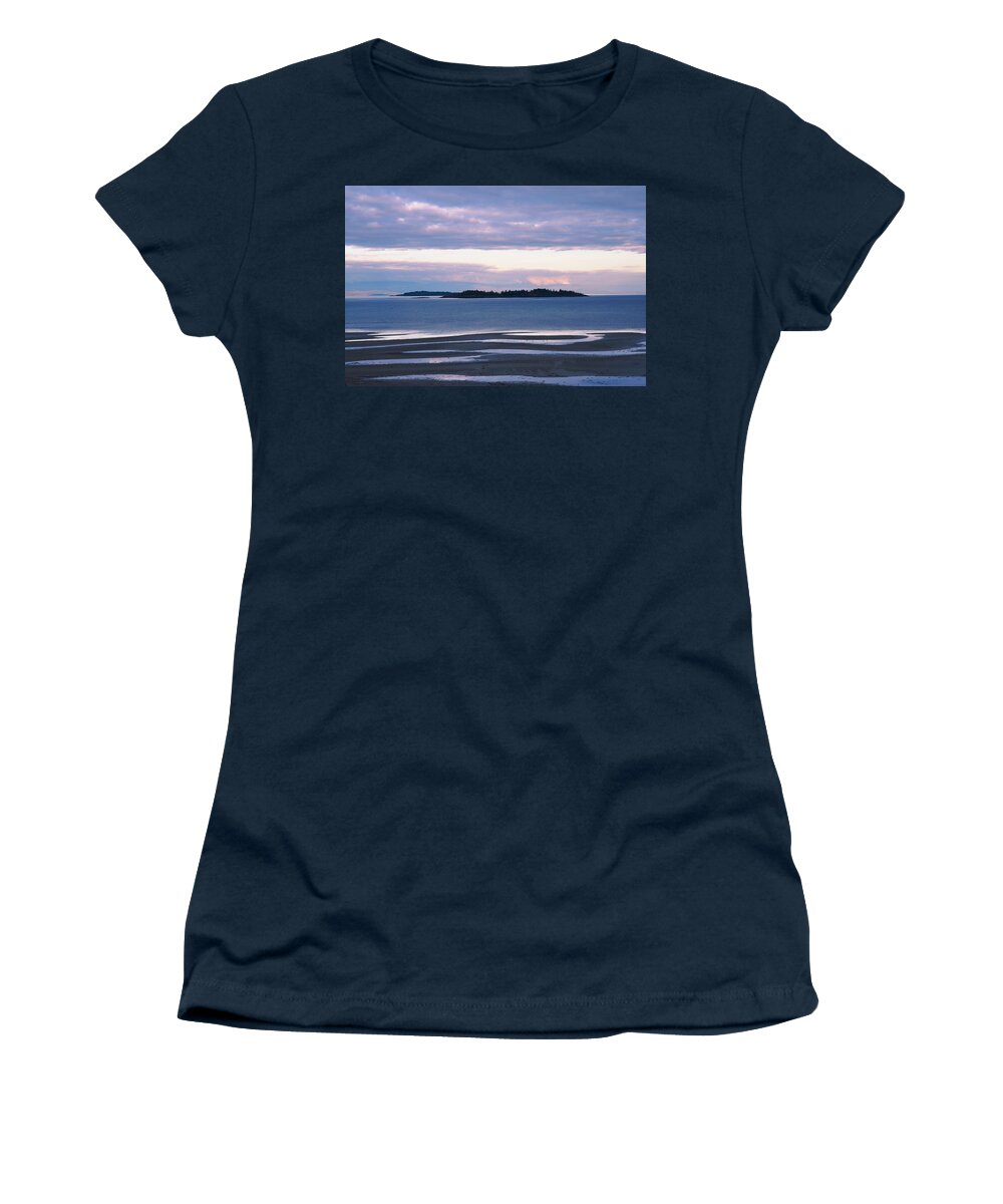Landscape Women's T-Shirt featuring the photograph Evening Glow Low Tide by Allan Van Gasbeck