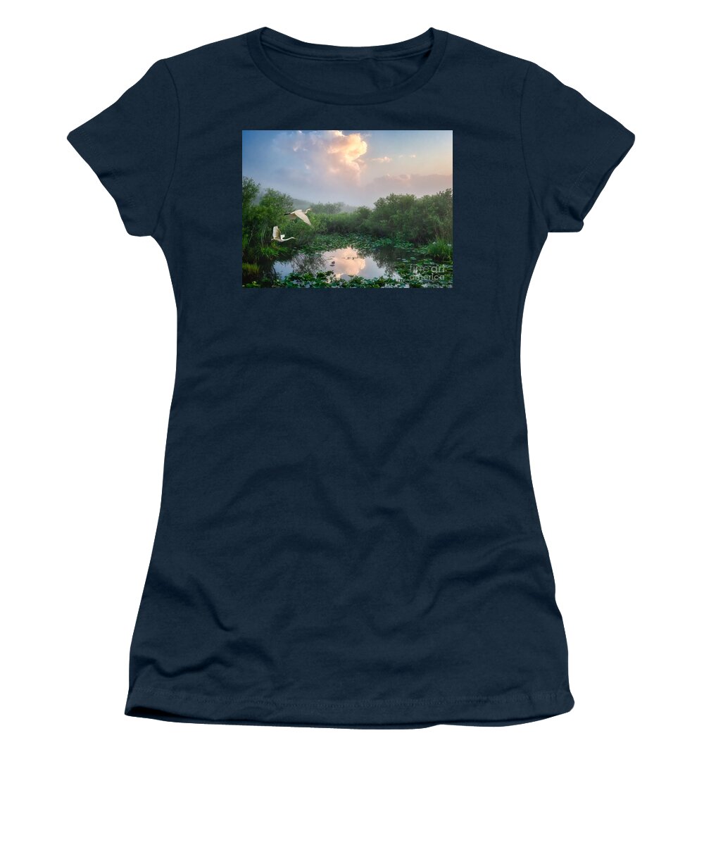 Florida Women's T-Shirt featuring the photograph Everglades Morning by Louise Lindsay