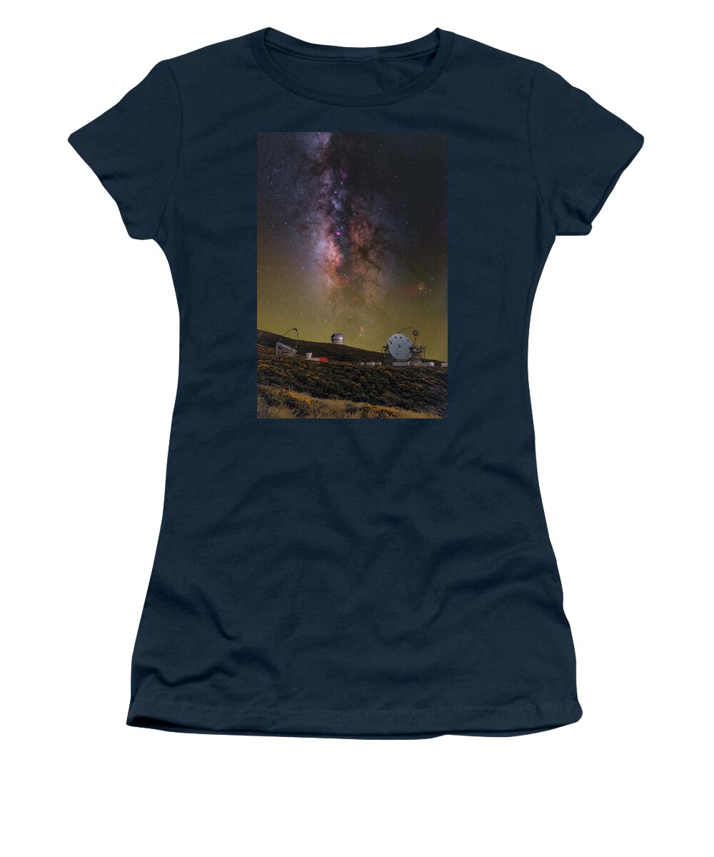 Canary Islands Women's T-Shirt featuring the photograph Exploring the Universe by Ralf Rohner