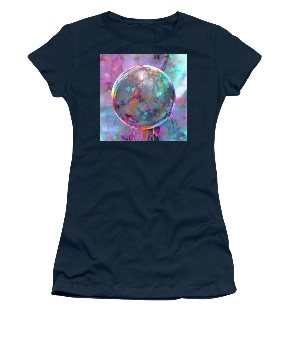 Candy Abstract Women's T-Shirt featuring the digital art Eye Candy by Robin Moline