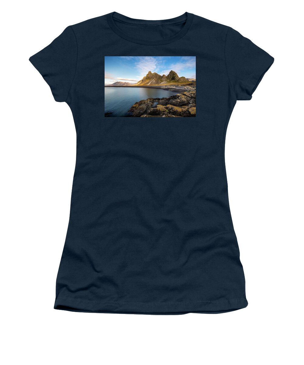Eystrahorn Women's T-Shirt featuring the photograph Eystrahorn Mountain in Iceland by Alexios Ntounas