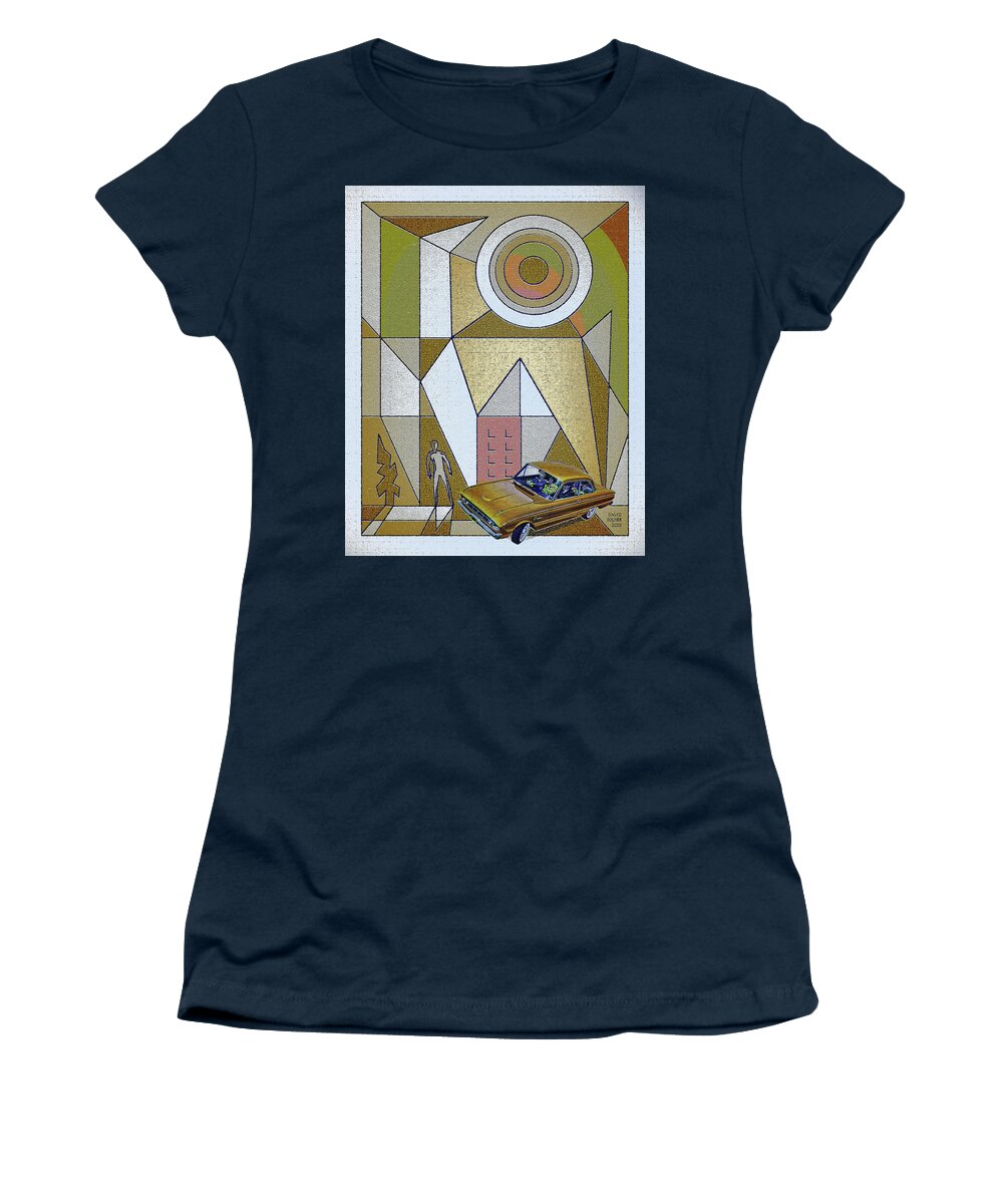Falconer Women's T-Shirt featuring the digital art Falconer / Bronze Falcon by David Squibb