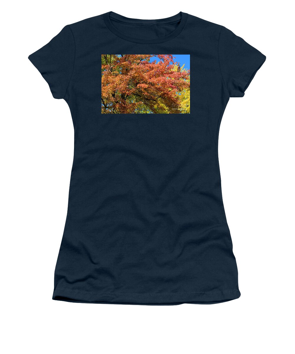 Fall Women's T-Shirt featuring the photograph Fall Autumn Photo 137 by Lucie Dumas