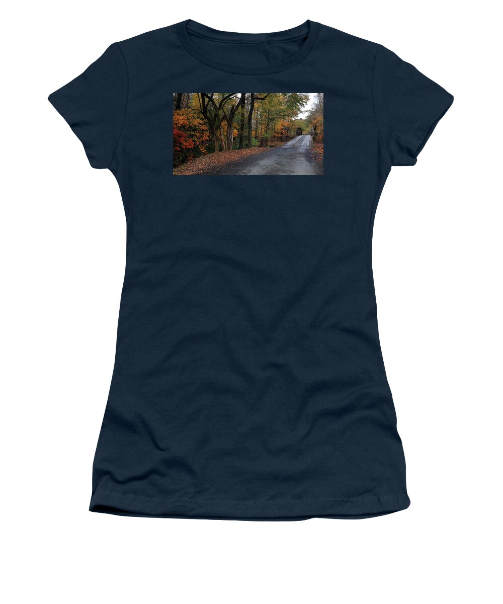  Women's T-Shirt featuring the photograph Fall bridge ouachita by William Rainey