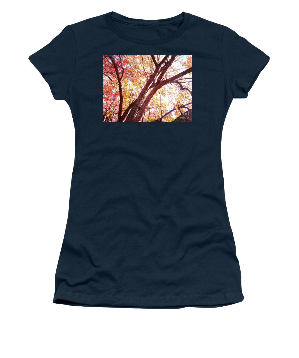 Autumn Women's T-Shirt featuring the photograph Fall Canopy by Scott Cameron