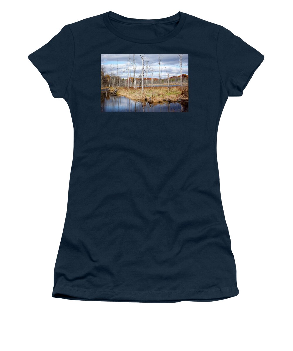 Michigan Women's T-Shirt featuring the photograph Fall in the Woods by Rich S