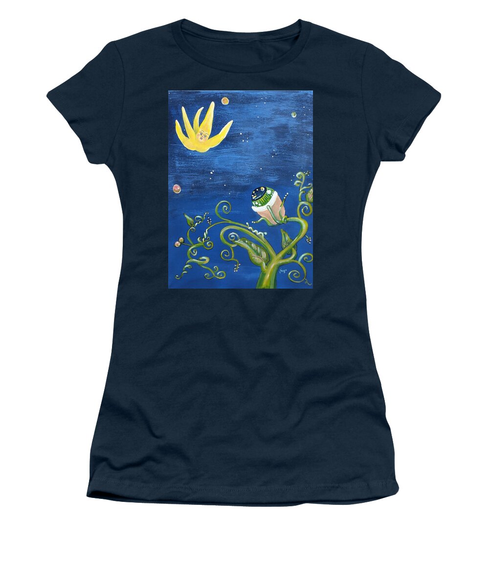 Surreal Women's T-Shirt featuring the painting Falling Star and Venus Eyesnap by Vicki Noble