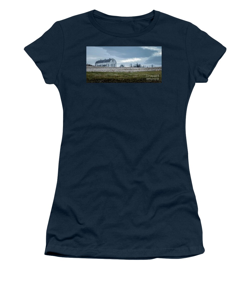 Scenery Women's T-Shirt featuring the photograph Farm Park WC1231A by Howard Roberts
