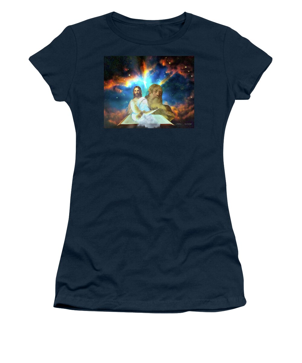 Scripture Women's T-Shirt featuring the digital art Father Son and Holy Ghost by Norman Brule