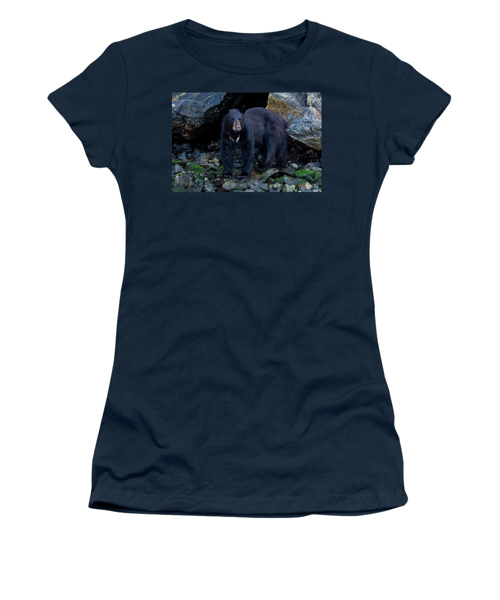 Fear Of Change Women's T-Shirt featuring the photograph Fear Of Change - Bear Art by Jordan Blackstone