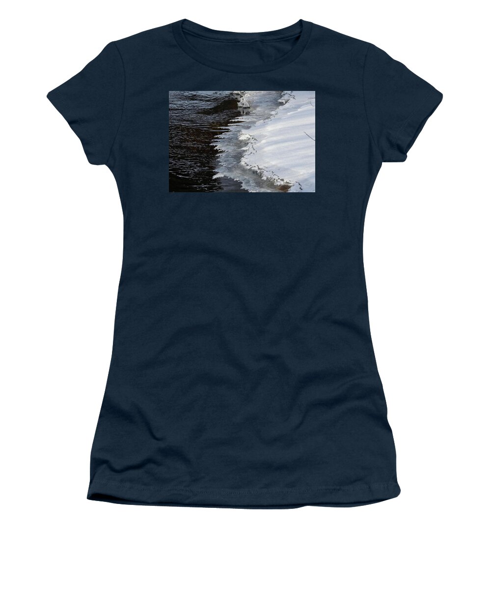Ice Women's T-Shirt featuring the photograph Feathered Ice by Nicola Finch