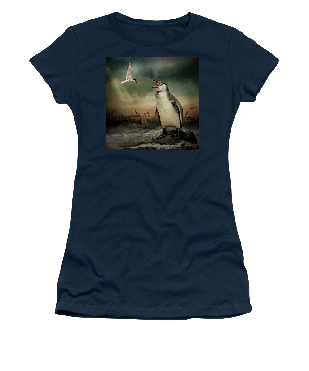 Indiana Women's T-Shirt featuring the digital art Feed Me Seymour by Maggy Pease