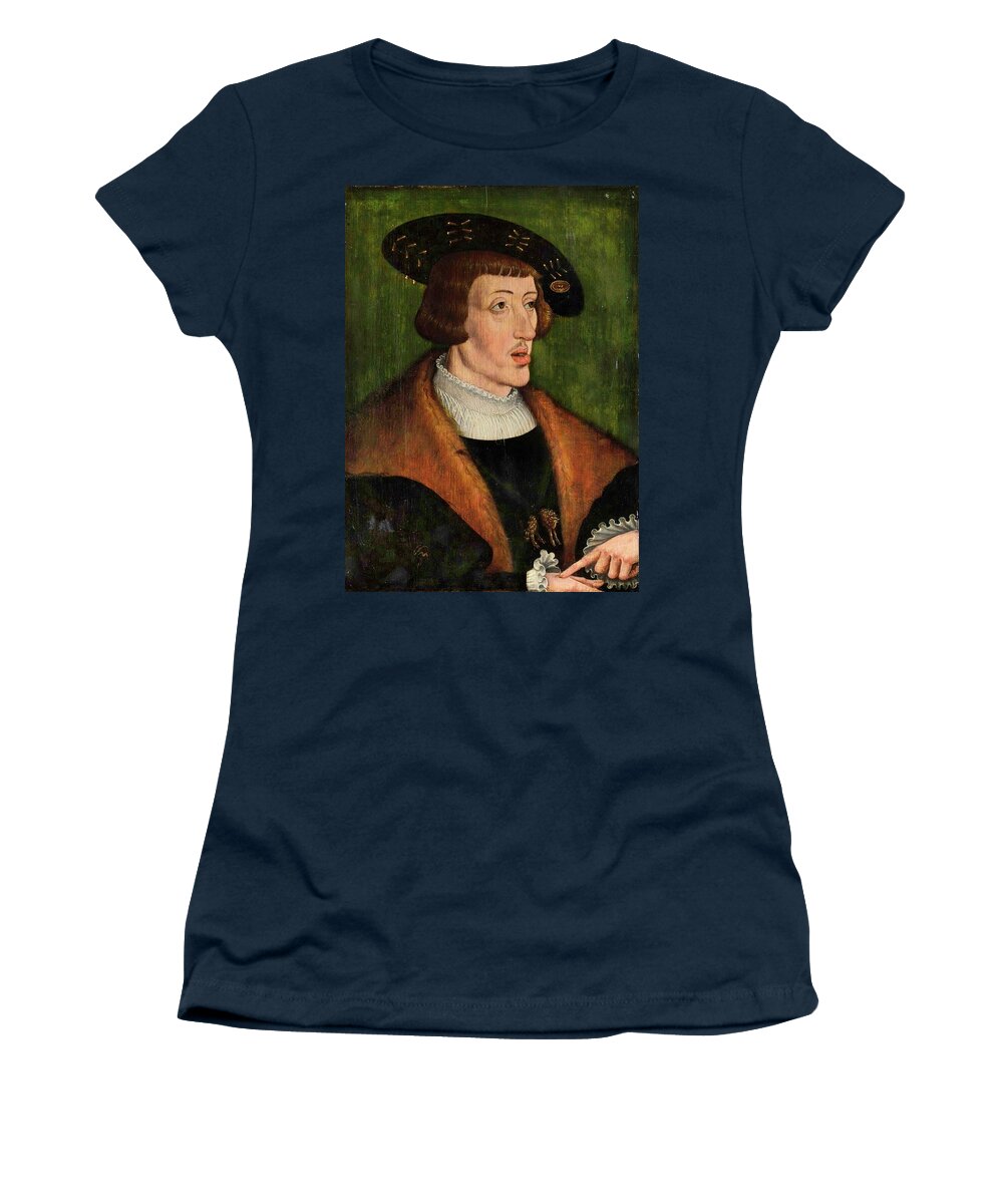 Emperor Portrait Women's T-Shirt featuring the painting Ferdinand I Holy Roman Emperor by Vincent Monozlay