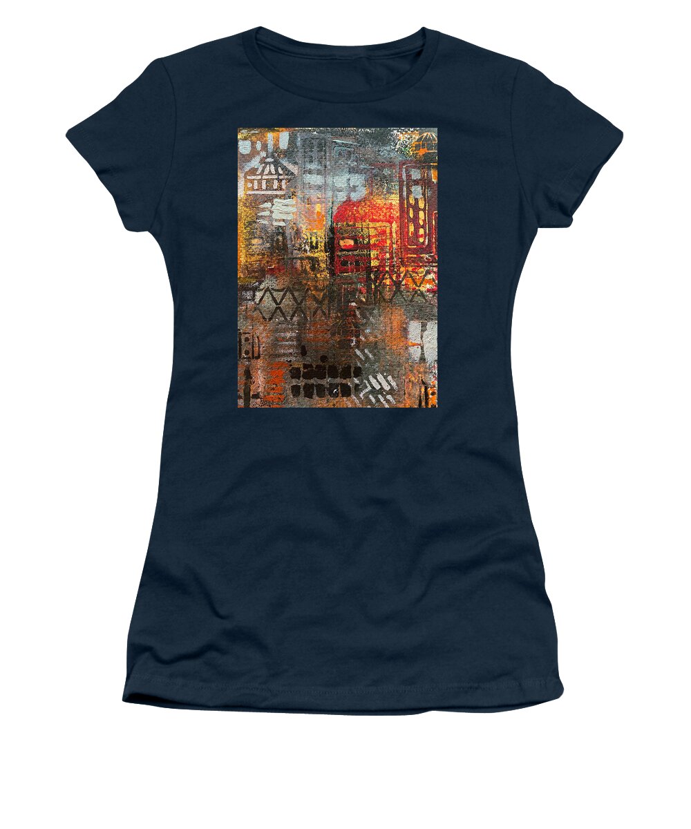 Fire Women's T-Shirt featuring the painting Fire by Tommy McDonell