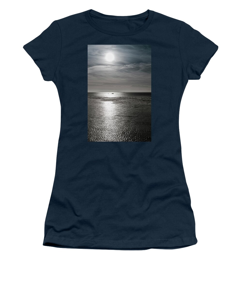 De-saturated Women's T-Shirt featuring the photograph Fishing Boat at the Blue Hour by Tony Locke