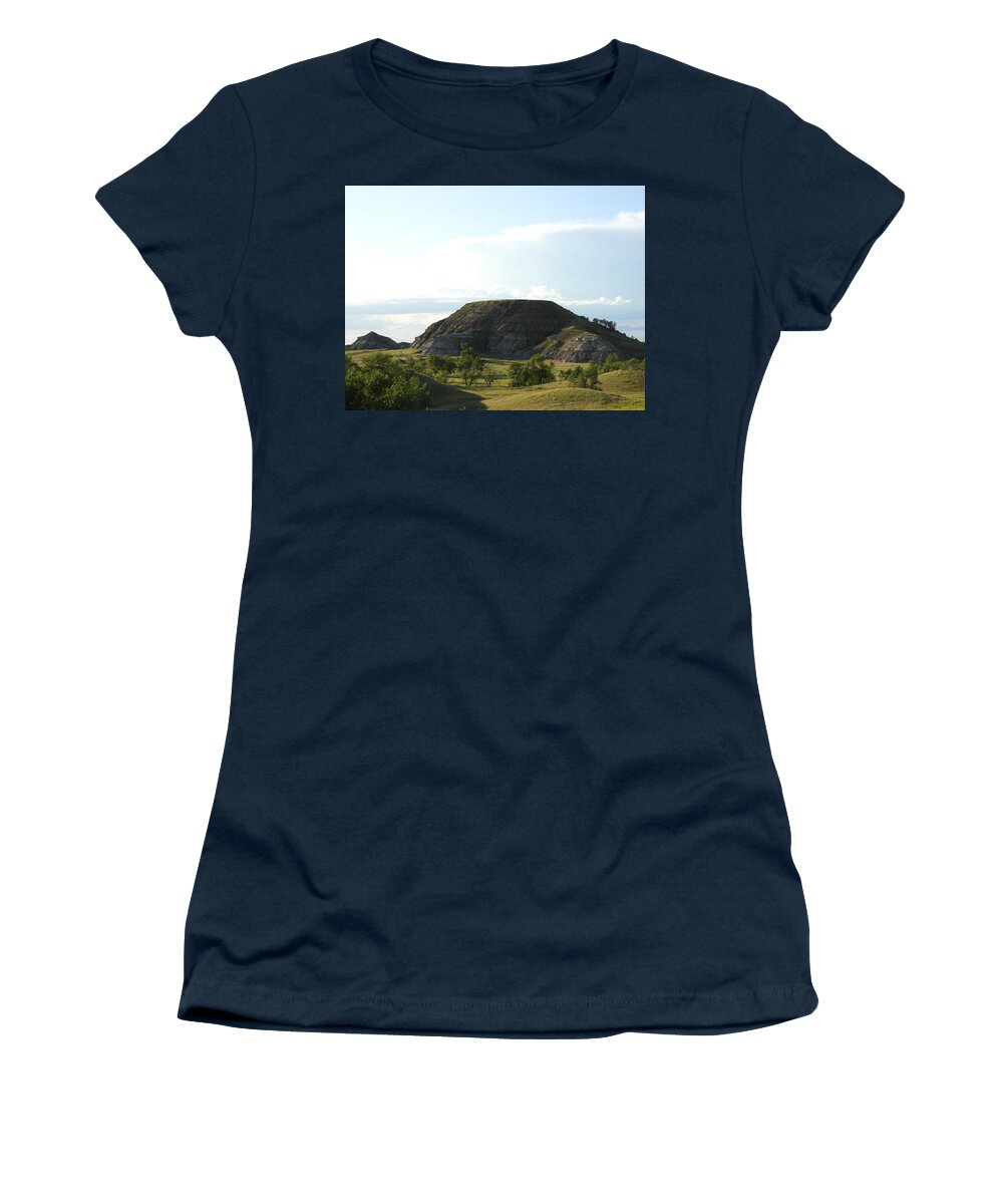 Clay Butte Women's T-Shirt featuring the photograph Flat Top Butte by Amanda R Wright