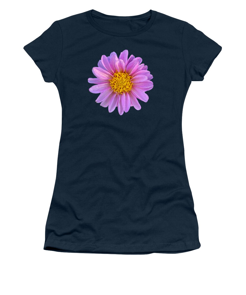 Pink Dahlia Women's T-Shirt featuring the photograph Flower Power - Pink Dahlia by Carol Groenen