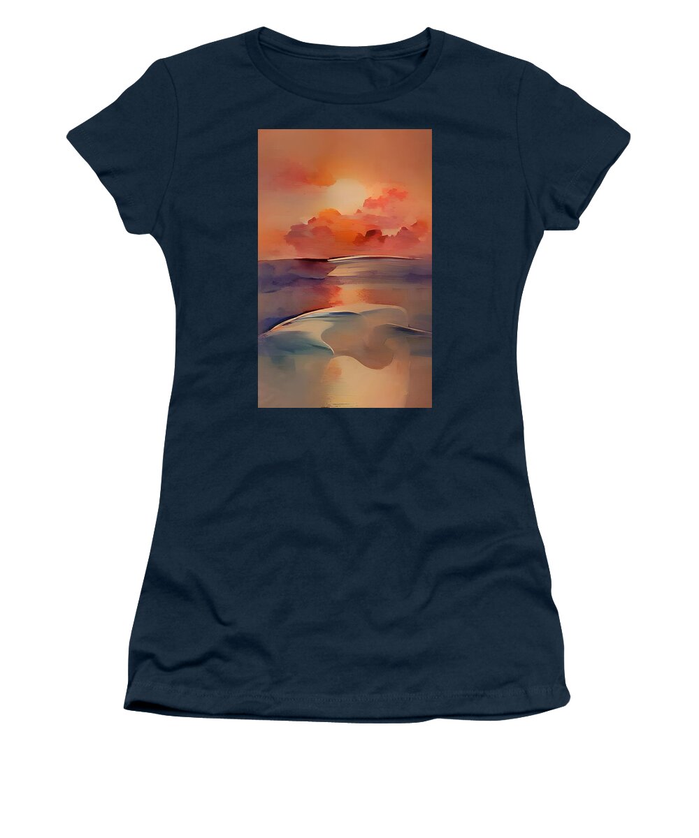  Women's T-Shirt featuring the digital art Flyby by Rod Turner