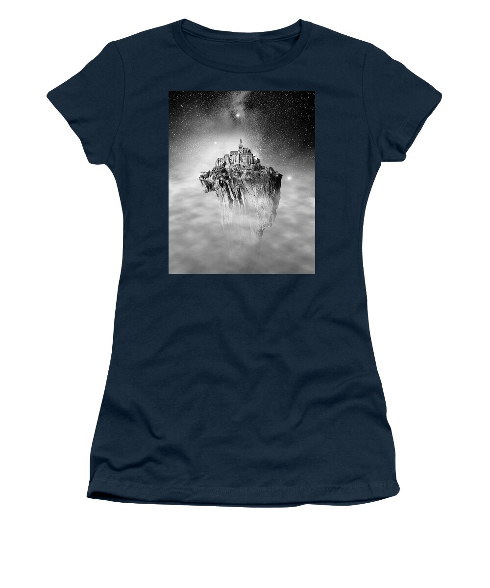 Fine Art Women's T-Shirt featuring the photograph Flying Castle by Sofie Conte