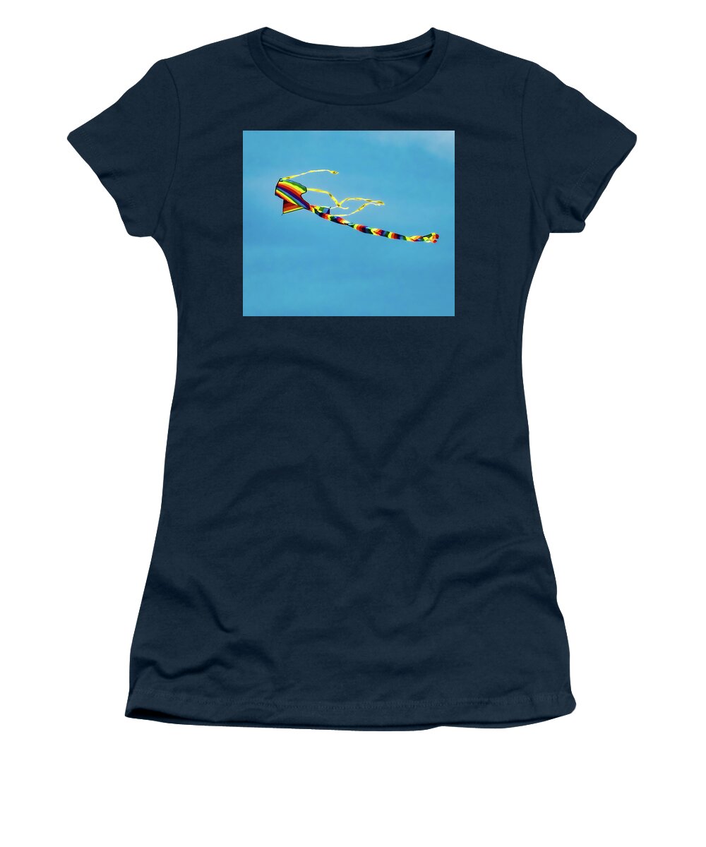 Kites Women's T-Shirt featuring the photograph Flying the Colors by Linda Stern