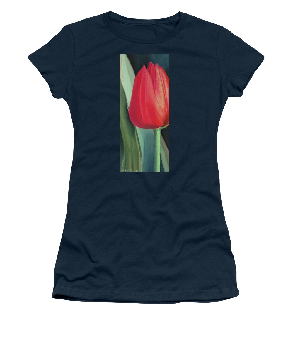 Tulip Women's T-Shirt featuring the pastel For Jeanne Alice by MaryJo Clark