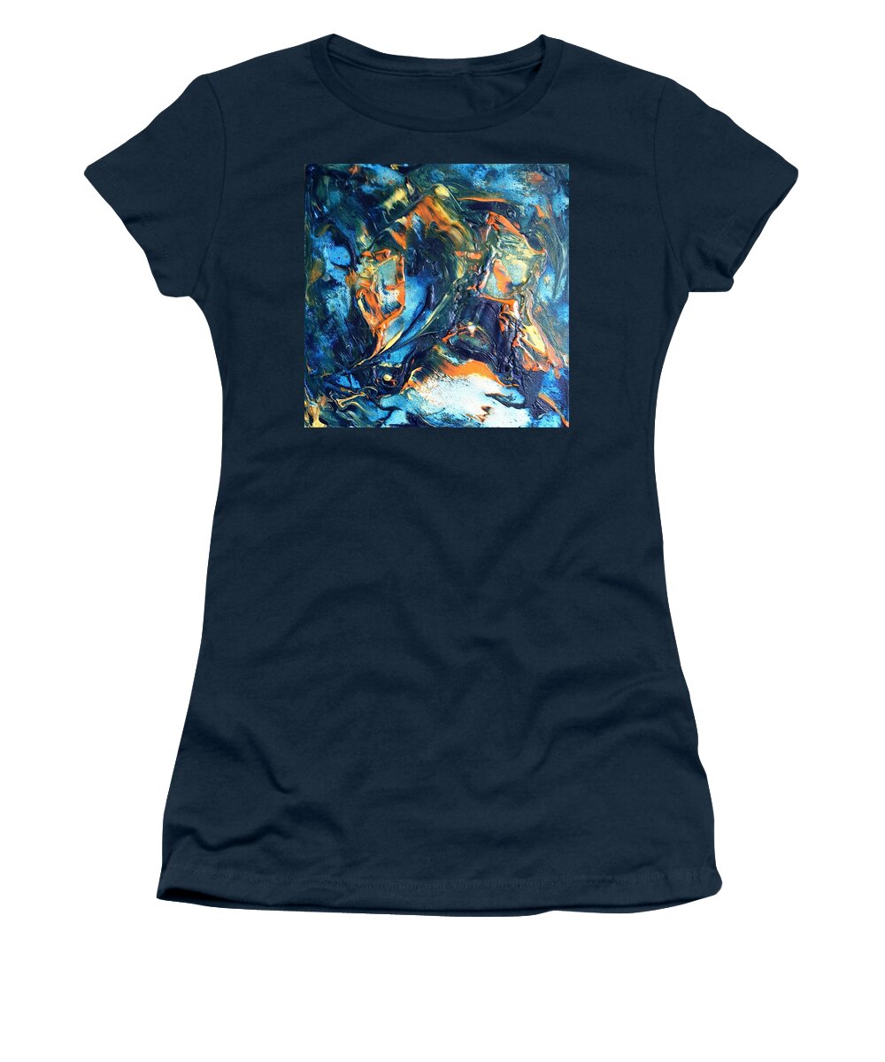 Abstract Women's T-Shirt featuring the painting Free Play #8 by Dick Richards