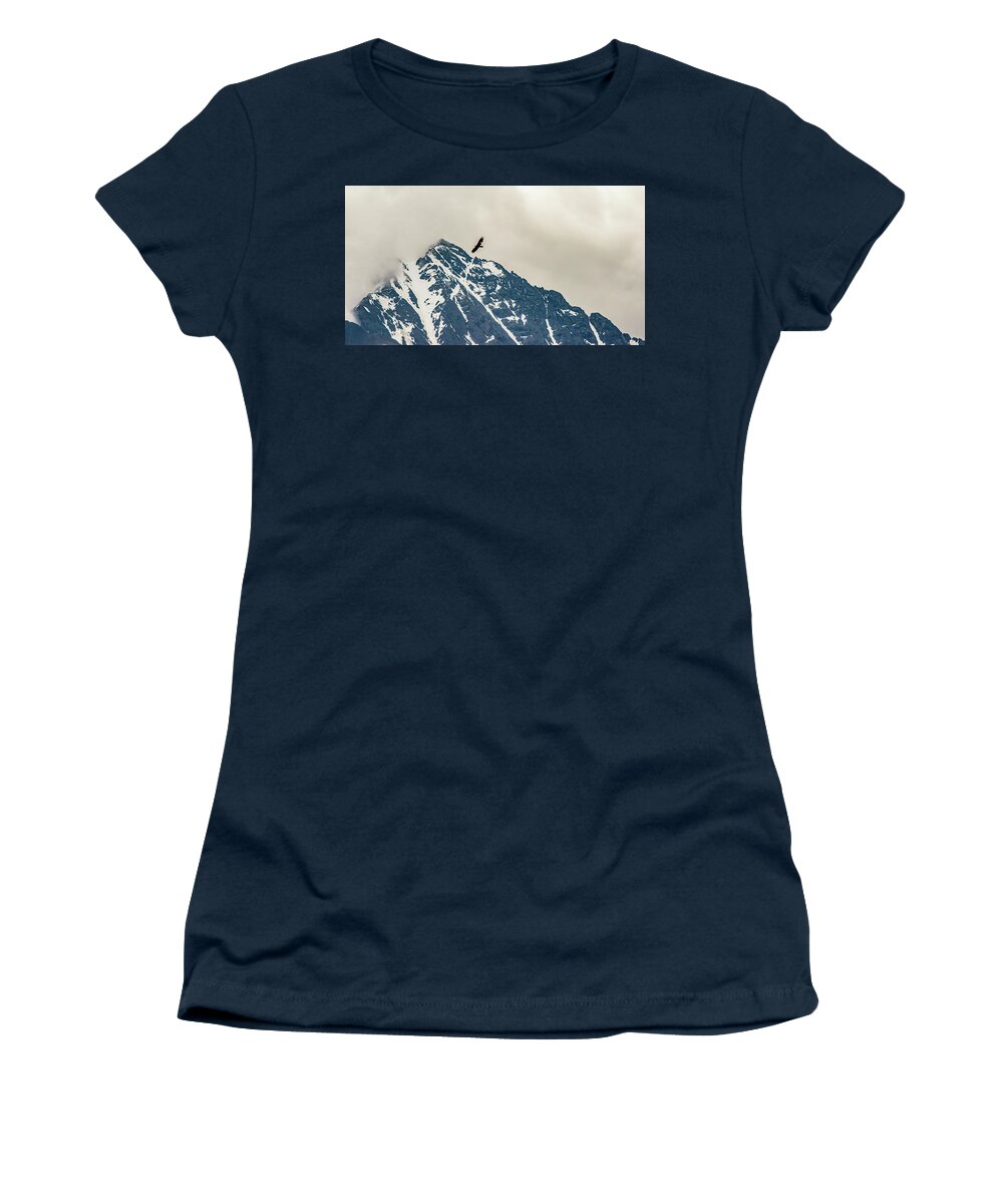 Above Women's T-Shirt featuring the photograph Free to Soar by Marcy Wielfaert