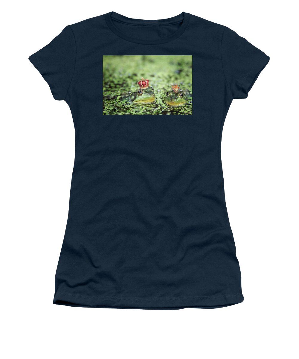 Frog Women's T-Shirt featuring the photograph Frog Prince and Frog Princess by Carrie Ann Grippo-Pike