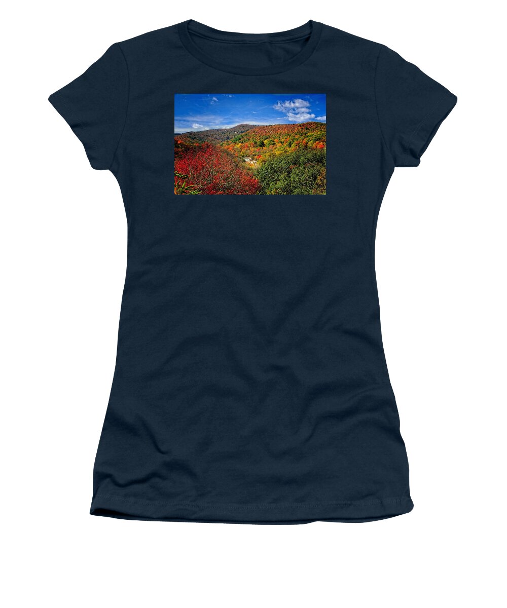 Autumn Women's T-Shirt featuring the photograph From A Distance by Allen Nice-Webb