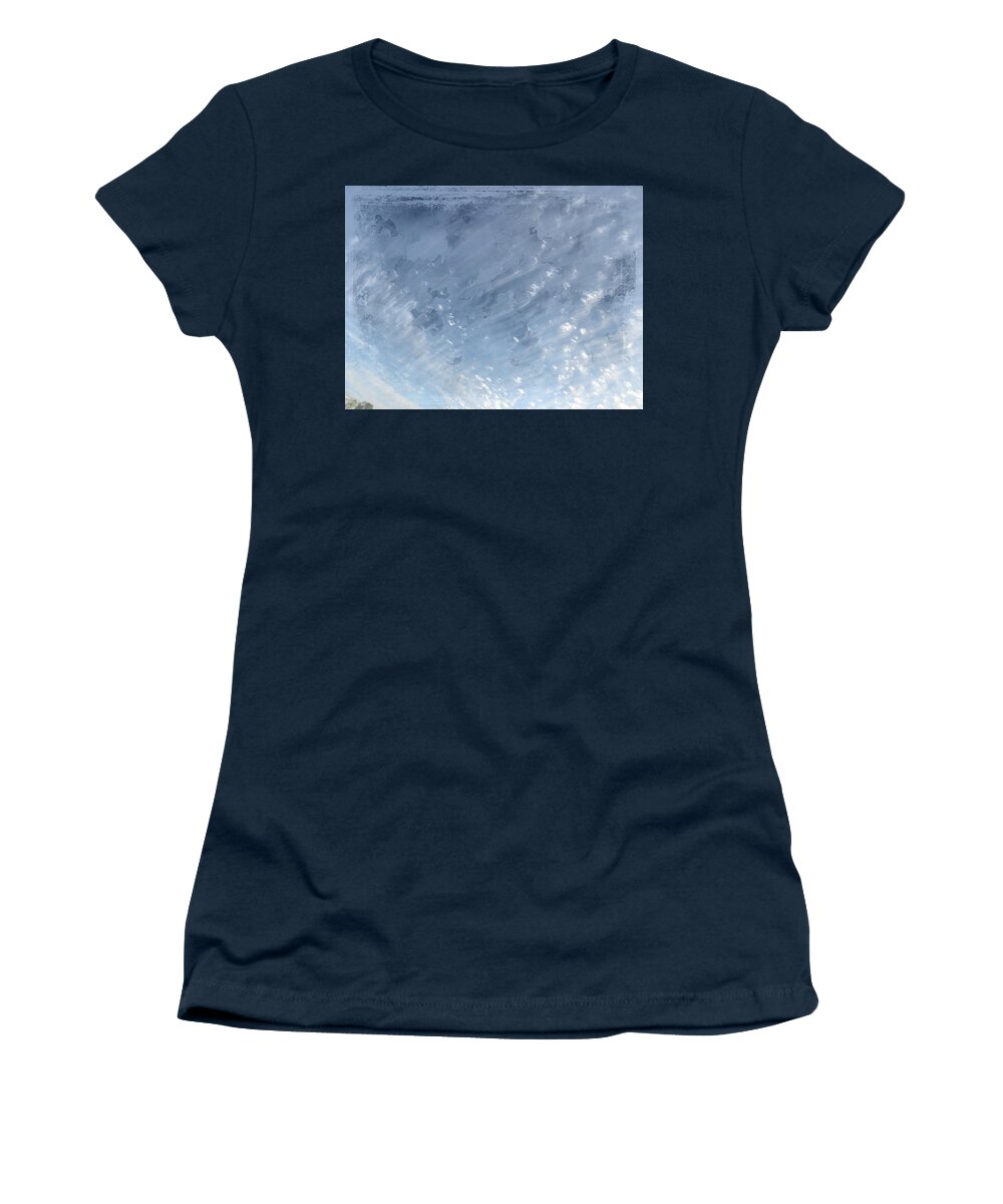 Window Women's T-Shirt featuring the photograph Frosty Window Clouds by Russel Considine