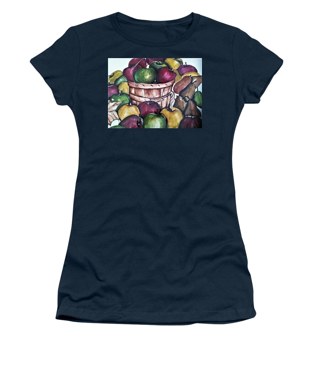  Women's T-Shirt featuring the painting Fruit by Angie ONeal