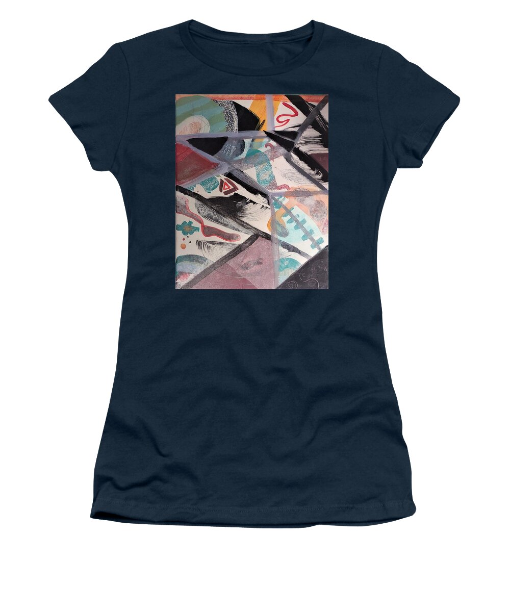 Abstract Women's T-Shirt featuring the painting Geometric Design by Suzanne Berthier