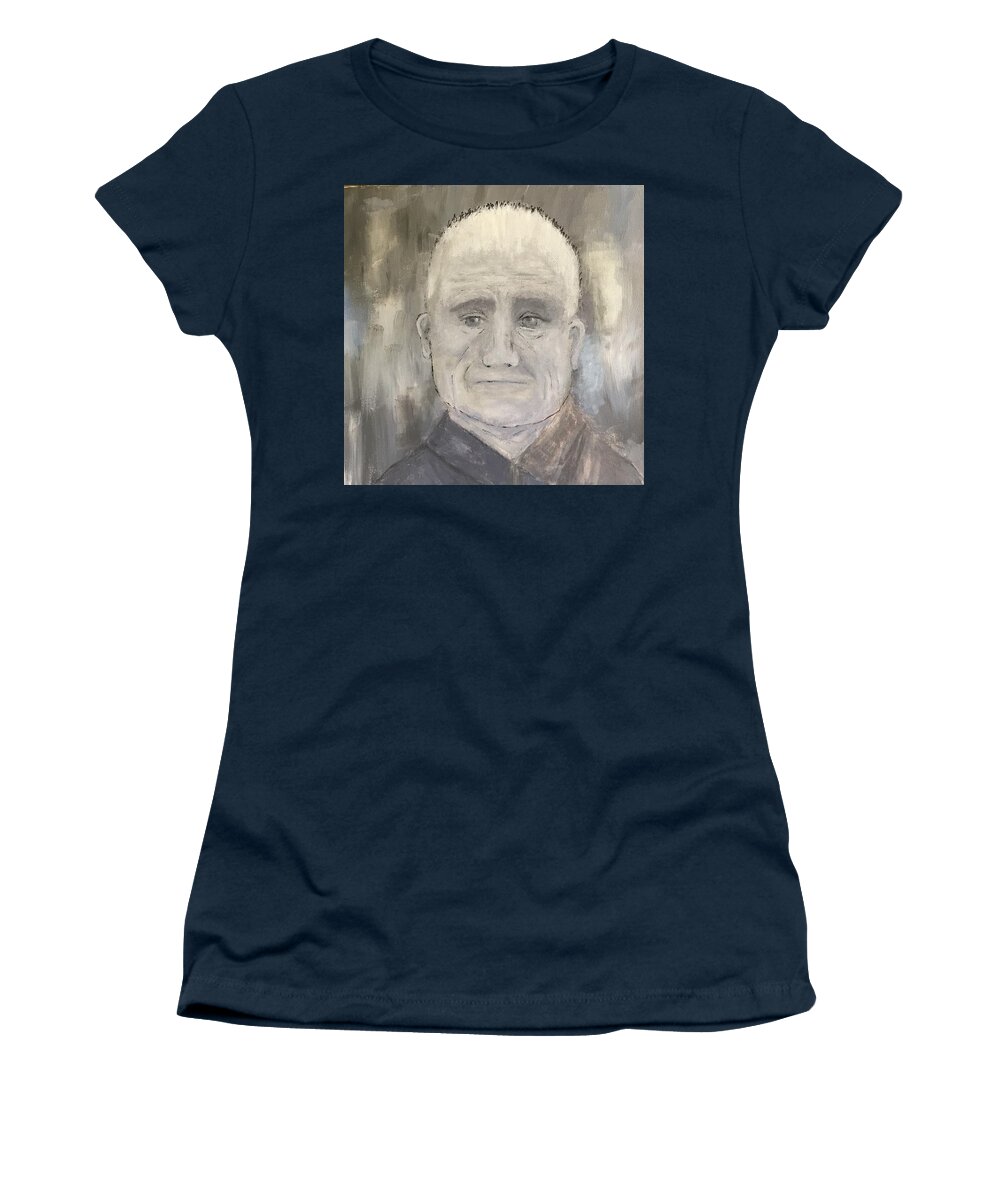 Portrait Women's T-Shirt featuring the painting George by Deb Mayer