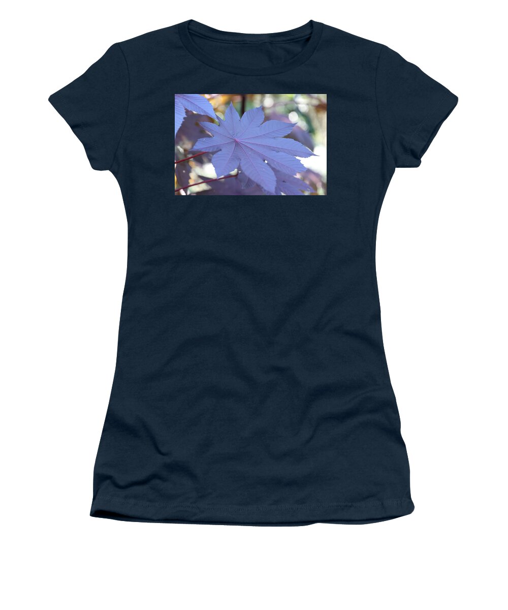 Castor Bean Plant Women's T-Shirt featuring the photograph Giant Purple Leaves by Mingming Jiang